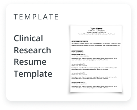Clinical Research Resume Template